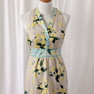 Maeve | Anthropologie Dress Knee Length Floral Tan